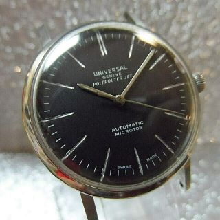 Vintage Universal Geneve Polerouter Jet Automatic Microtor Mens Watch