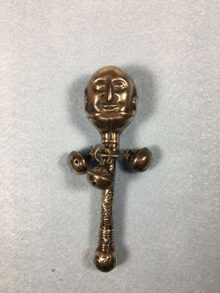 Cute Vintage Baby Rattle - Man In The Moon