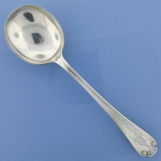 Tiffany & Co.  1911 Flemish Sterling Silver - 7 1/2 " Round Gumbo Soup Spoon - Fmp