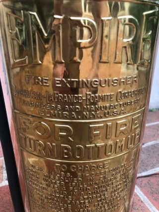 antique vintage Fire Extinguisher copper and brass lamp 4