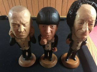 1980 Esco Three Stooges Chalkware Statues - No Large Breaks/chips Rare,  Vintage