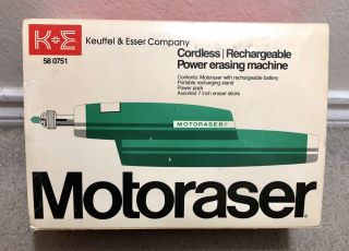 Vintage Cordless Keuffel & Esser Rechargeable Electric Eraser 58 0751 Motoraser