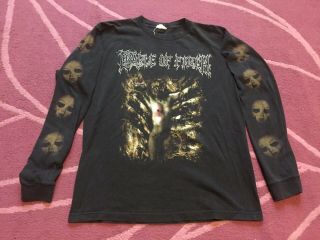 Cradle Of Filth Vintage 1990s Shirt Blue Grape Tag Rare Black Death Metal Og