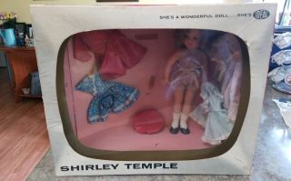 Vintage 1959 Ideal Shirley Temple 12 " Doll " Tv Box " Gift Set