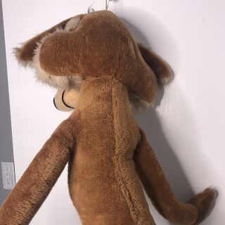 Rare 4’ Vintage Wile E Coyote Large Plush Stuffed Warner Bros.  1971 Mighty Star 8