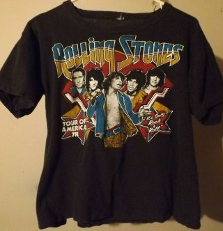 Rolling Stones Some Girls 1978 Tour Bootleg T - Shirt Vintage Xl/shrunk
