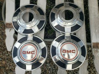 73 - 87 Chevy Gmc Truck 12 " Vintage Dog Dish Poverty Hubcap Black 4x4 Front Oem (1