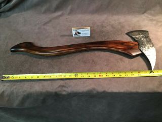 Vintage fireman style tomahawk axe hatchet POLISHED custom JESSE REED handle 11