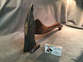Vintage fireman style tomahawk axe hatchet POLISHED custom JESSE REED handle 8