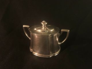 Vintage Baltimore & Ohio B & O Rr Silver Soldered Sugar Bowl - Reed & Barton