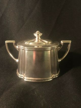 Vintage Baltimore & Ohio B & O RR Silver Soldered Sugar Bowl - Reed & Barton 6