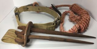 Vintage Bethlehem Steel Safety Tool Belt W/ Spud Wrenches 7/8 & 3/4 Steel Mill