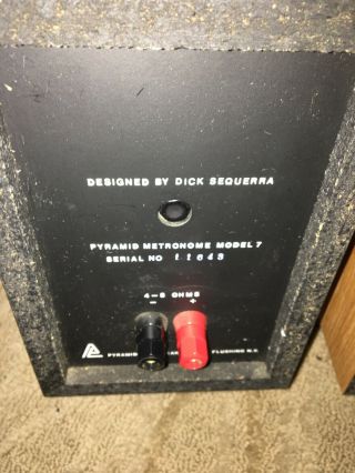 Vintage Dick Sequerra Pyramid Metronome Model 7 (MET - 7) Speakers 3