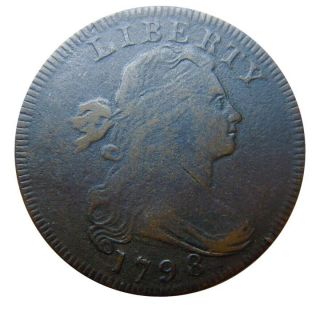 Large Cent/penny 1798 Sheldon 155 Reverse Of 1796 Rare