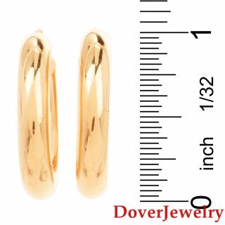 Italian Milor 14K Yellow Gold Hoop Earrings NR 4
