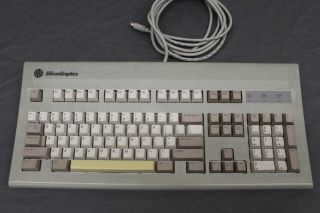 Rare Vintage Silicon Graphics Sgi At101 Grey Keyboard Alps 9500900 Bigfoot