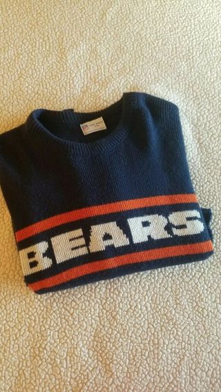 Vintage Mike Ditka,  Chicago Bears Sweater,  Size L,  NFL ltd. ,  wool blend 3
