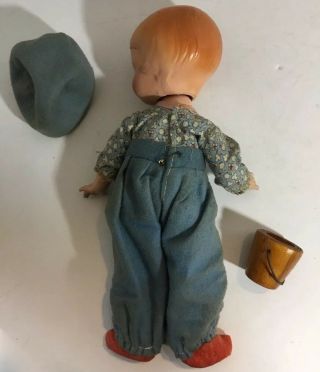 ANTIQUE/ VINTAGE ALL COMPOSITION BOY/GIRL DOLLS IN HOUSE.  Vogue? Effanbee? 7