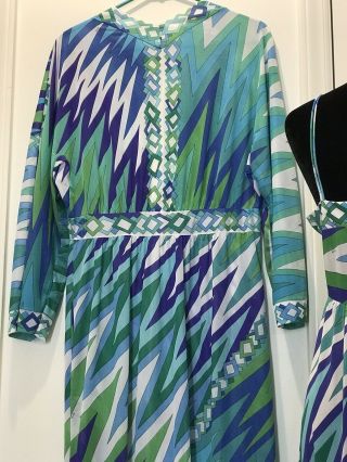 Vintage 1960 ' s Emilio Pucci for Formfit Rogers Peignoir Gown & Robe Set Size M 6