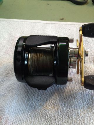 Rare Abu Garcia Ambassadeur 5600C5 MAG - X Green & Gold Baitcaster Reel 3