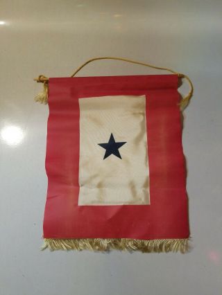 Wwii Ww2,  Son In Service,  1 Blue Star Window Flag Rare Army Navy Usa Banner
