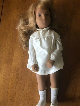 Vintage 17” Sasha Doll Blonde With Nightgown And Shoes