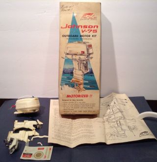 Vintage Fleet Line Johnson V - 75 Outboard Motor Model Kit For Boat