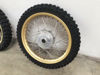 Vintage Xr75 Aluminum Gold Wheel Set With Heavy Duty Stainless Spokes & Tires