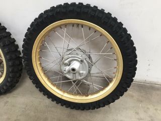 Vintage XR75 Aluminum Gold Wheel set with Heavy duty stainless spokes & tires 3