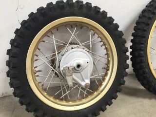 Vintage XR75 Aluminum Gold Wheel set with Heavy duty stainless spokes & tires 4