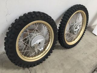 Vintage XR75 Aluminum Gold Wheel set with Heavy duty stainless spokes & tires 6