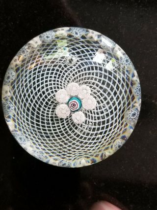 Vintage 1852 England Glass Open Concentric Millefiori W/ 13 Date Canes
