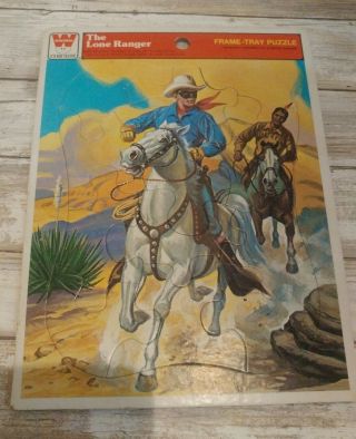 Vintage The Lone Ranger Frame - Tray Puzzle Whitman