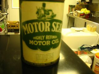 Vintage 1quart Motor Seal Oil Can