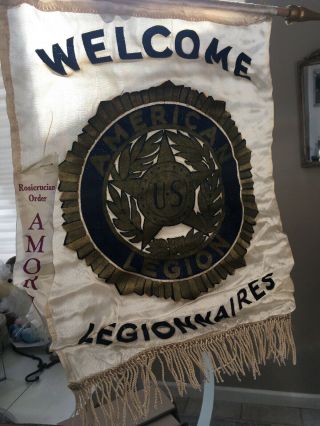 Wwii Rosicrucian Order Amorc Banner American Legion Home Front Military