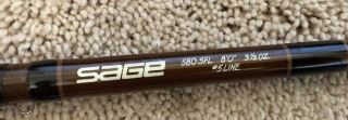 Vintage Sage 580 Sfl 8’ 3 1/2 Oz 5 Fly Fishing Rod Fiberglass