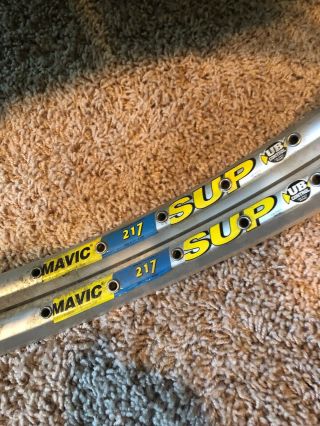 Nos Vintage 26 Mavic 217 Sup 40h Silver Mtb Rim Mountain Bike