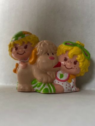 Vintage Strawberry Shortcake Lem And Ada With Sugar Woofer Miniature Kenner 1983