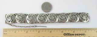 Southwest Taxco Mexico Panel Bracelet Vintage Sterling Silver 60.  3g | 7.  25 