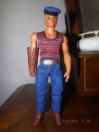 Vintage 1975 Mattel Big Jim Wolf Pack " Torpedo Fist " 9 " Action Figure.