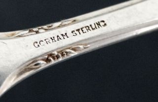 6 Vintage GORHAM Sterling Silver GREENBRIER Flat Handle BUTTER KNIFE SPREADER 4