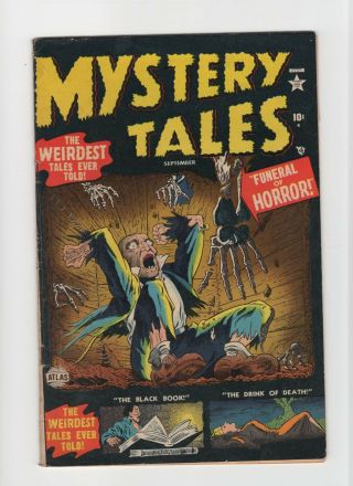 Mystery Tales 4 Vintage Marvel Atlas Comic Buried Alive Cover Golden Age 10c