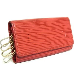Auth Vintage Louis Vuitton Red Epi Leather Multicles 4 Key Case M6382e Ca0045