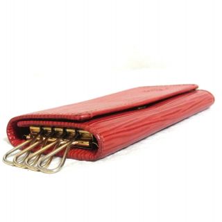 Auth Vintage Louis Vuitton Red Epi Leather Multicles 4 Key Case M6382E CA0045 3