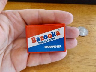 Vintage Bazooka Bubble Gum Plastic Advertising Pencil Sharpener