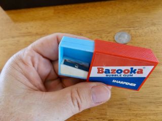 VINTAGE BAZOOKA BUBBLE GUM PLASTIC ADVERTISING PENCIL SHARPENER 2