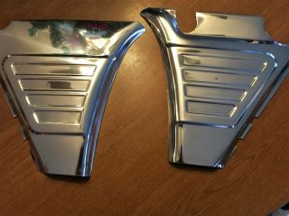 Vintage Bmw R50/5 - R75/5 Battery Side Cover Pair Polished Stainless Steel