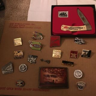 Over 180 Items Nhra & Drag Racing Pins,  Mongoose Snake Prudhomme Rare More