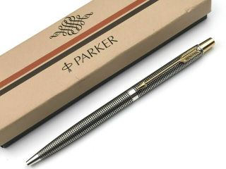 Fine Vintage C1980 Parker Classic 75 Sterling Silver Cisele Ballpoint Pen Usa