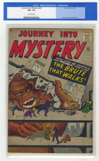 Journey Into Mystery 65 Fn,  6.  5 Vintage Marvel Atlas Pre - Hero Horror Old Label